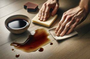 Fjerne kaffepletter af trægulv